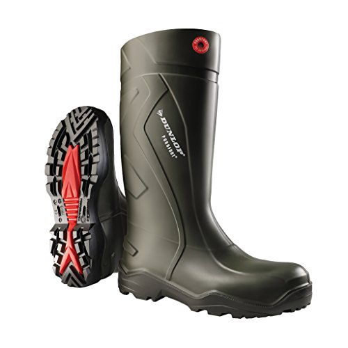 Dunlop Protective Footwear, D760933, Purofort+ Full Safety, Dunkelgrün/Rot, Größe 41 EU von DUNLOP