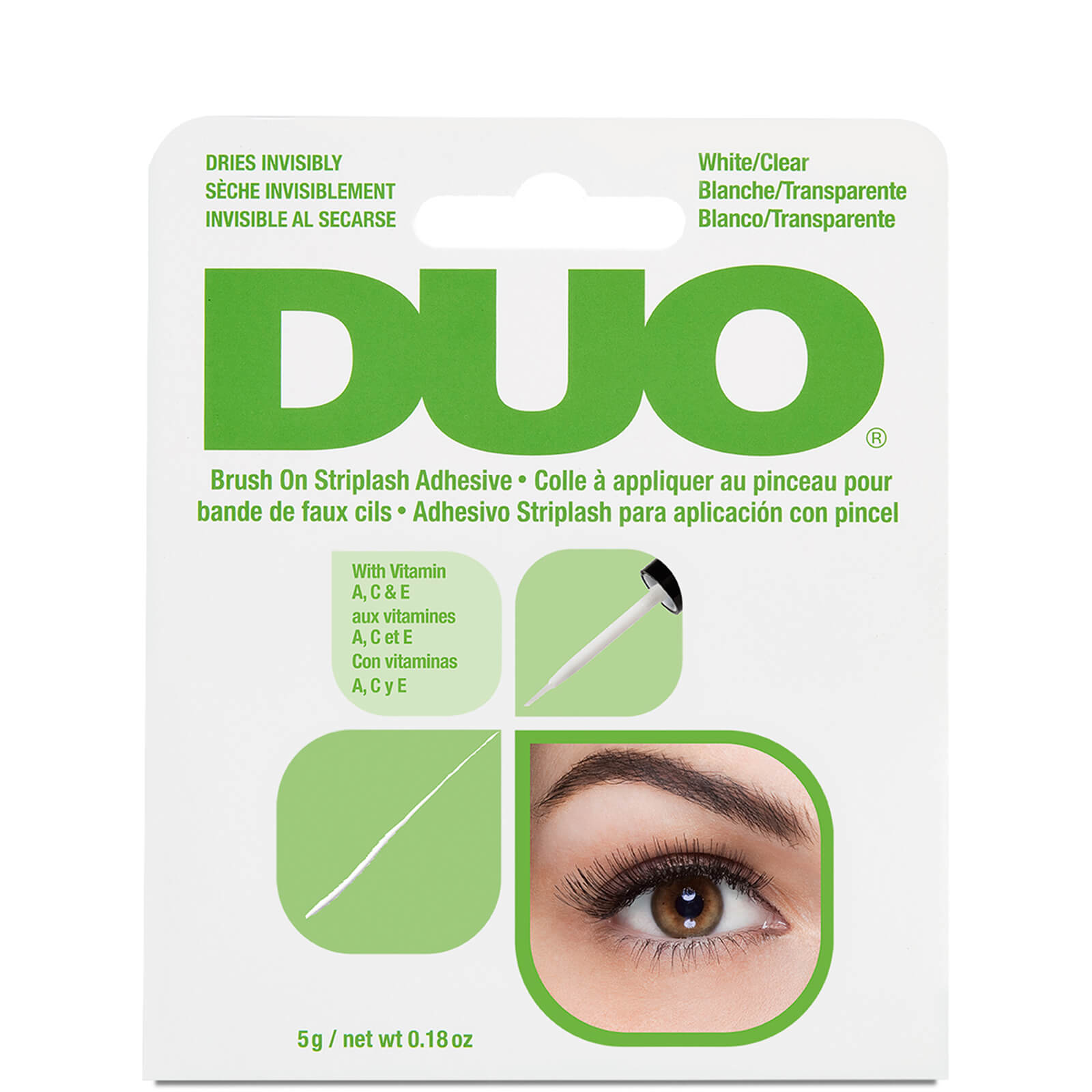 Duo Brush On Striplash Adhesive - White/Clear (5 g) von DUO