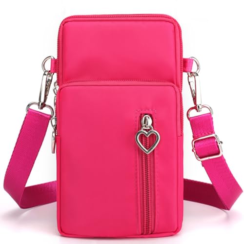 DuoLmi Umhängetasche Damen Klein, Crossbody Tasche für Damen, Nylon Handy Mini-Tasche Kleine Schultertasche Multifunktionale Handytasche, Handytasche zum Umhängen Damen von DuoLmi