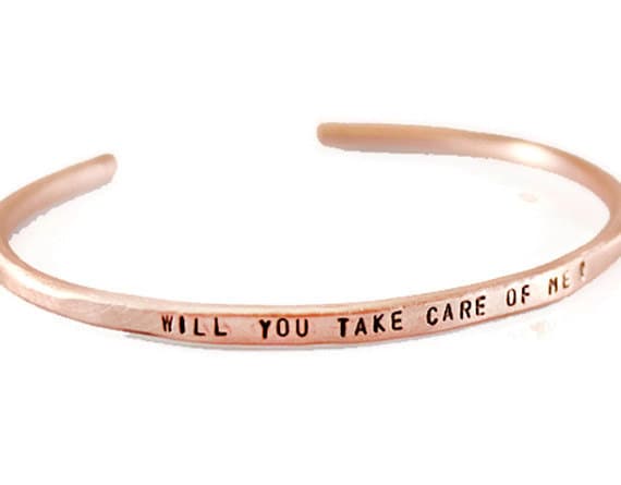 Herrenarmband Mit Gravur. Herren Personalisiertes Kupfer Armband. Handgestempeltes Schweres Manschettenarmband. Verstellbares Armband Herren von DuoStef