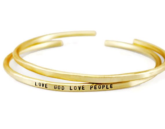 Personalisiertes Armband. Inspirierendes Benutzerdefiniertes Messing Gravur Geschenk Für Frauen. Geburtstagsgeschenk Sie von DuoStef