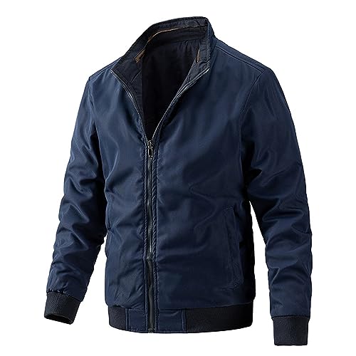 Duohropke Bomberjacke Herren Sommer Leichte Dünne Übergangsjacke Casual Freizeit Jacke US Militär Fliegerjacke mit Stehkragen Zipper Jacket Outdoorjacke Übergangs Blouson Herbstjacke mit Ärmeltasche von Duohropke