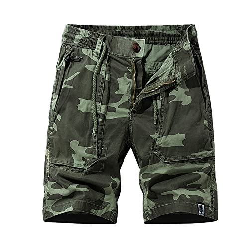 Duohropke Cargo Shorts Herren Camouflage Arbeitshosen Männer Kurz Kurze Hosen Herren Cargo mit Seitentaschen Wanderhose Herren Kurz Chino Shorts Herren Slim Fit Shorts Herren Sommer von Duohropke