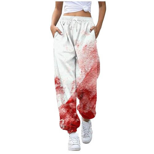 Duohropke Halloween Blut Kostüm Damen Set Problem Gelöst Shirt Blutiges Hosen Die Freie Kombination Verkleidung Schaurig Kostüm von Duohropke