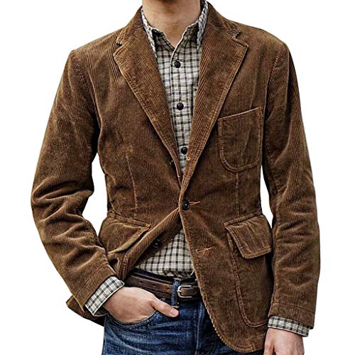 Duohropke Herren Cord Casual Blazer Sportlich Business Anzugjacke Stilvoll Modern Anzugjacke für Hochzeitsfeier Party Blazer für Herren Herren Sakko Sportlich Freizeit Blazer von Duohropke