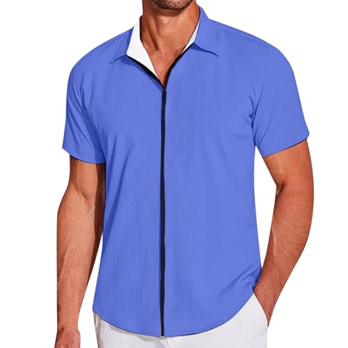 Duohropke Herren Henley Shirt Kurzarm Hemd Sommer Freizeithemd Mit Reißverschluss Männer Regular Fit Stehkragen T-Shirts Duohropke Herren Henley Shirt Kurzarm Hemd Sommer Freizeithemd Mit Reißverschluss Männer Regular Fit Stehkragen T-Shirts von Duohropke