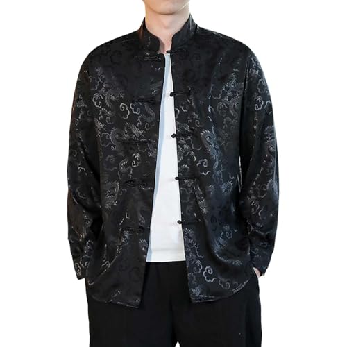 Duohropke Herren Jacke-Traditionelle Chinesische Kung-Fu-Jacke Uniform Tai-Chi-Mantel Verdickt mit Futter Kampfkunst Frühling Herbst Langarm Hemd Duohropke Herren Jacke-Traditionelle Chinesische Kung-Fu-Jacke Uniform Tai-Chi-Mantel Verdickt mit Futter Kampfkunst Frühling Herbst Langarm Hemd von Duohropke
