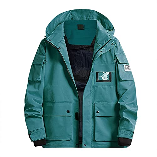 Duohropke Herren Jacken Softshelljacke Zweiteiliges Set Outdoor Coat warme Kapuzenjacke multifunktionsjacke Herbst Winter Outdoorjacken Outwear atmungsaktiv Mantel Kölner Karneval Herrenjacke von Duohropke