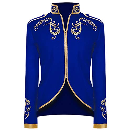 Duohropke Herren Prinz Kostüm, Steampunk Frack Mantel Gothic Blazer Jacke Mittelalter Viktorianischen Retro Kleidung Halloween Cosplay von Duohropke