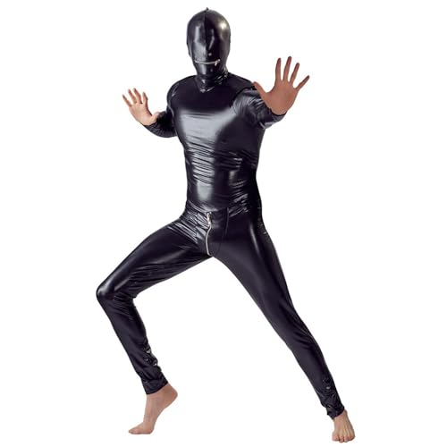 Duohropke Herren Wetlook Lack Leder Body Eng Männerbody Erotische Ganzkörper Anzug Trikot Leotards Sexy Fetisch Party Clubwear von Duohropke