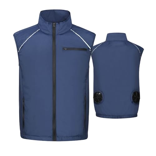 Duohropke Kühlweste Herren Arbeitsweste Ärmellos Softshell Weste Laufweste Atmungsaktive Funktionsweste Leicht Anglerweste mit Vielen Taschen Jacke Meshgewebe Steppweste Dünne Trainingsweste von Duohropke