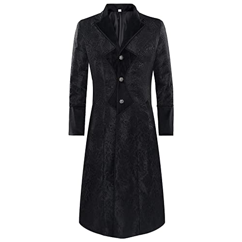 Duohropke Mantel Gothic Herren Steampunk Party Oberbekleidung Print Frack Jacke Gehrock versorgen Kölner Karneval Halloween Weihnachten Uniform Kostüm Duohropke Mantel Gothic Herren Steampunk Party Oberbekleidung Print Frack Jacke Gehrock versorgen Kölner Karneval Halloween Weihnachten Uniform Kostüm von Duohropke