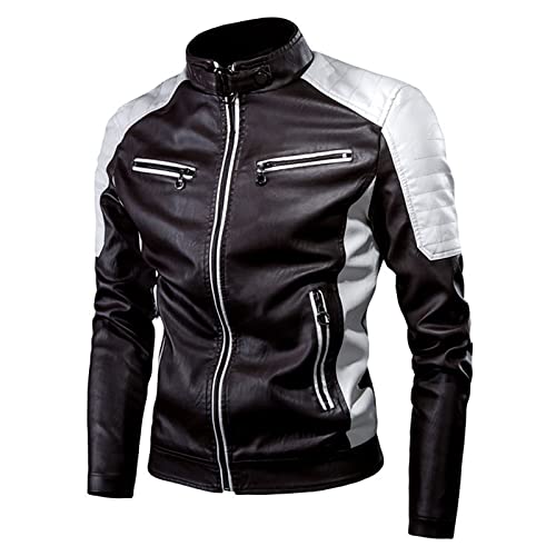 Duohropke Motorradjacke Flieger Bomberjacke Herren Motorradjacke Wasserdicht Winddicht mit Protektoren Protektorenjacke Scooter Biker Touring von Duohropke