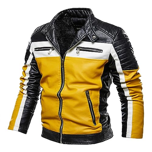 Duohropke Motorradjacke Flieger Bomberjacke Herren Motorradjacke Wasserdicht Winddicht mit Protektoren Protektorenjacke Scooter Biker Touring von Duohropke