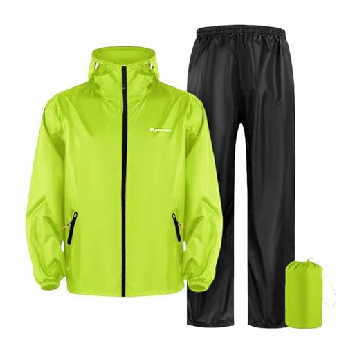 Duohropke Regenanzug Damen Herren mit Kapuze Wasserdichter Anzug Reflektierender Regenjacke und Regenhose Regenkleidung Fahrrad Outdoor Regenkombi Winddichte Regenset für Radfahren Duohropke Regenanzug Damen Herren mit Kapuze Wasserdichter Anzug Reflektierender Regenjacke und Regenhose Regenkleidung Fahrrad Outdoor Regenkombi Winddichte Regenset für Radfahren von Duohropke