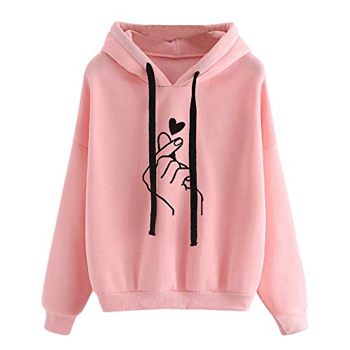 Duohropke Teenager Mädchen Hoodie Pullover Süss Sweatshirt mit Kapuze EKG-Muster Kapuzenpullover Sport Outerwear Warme Pullover Oberteile Back to School Supplies von Duohropke