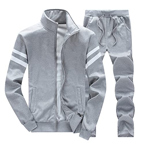 Duohropke Trainingsanzug Herren Winter Warm Jogginganzug mit Fleece Gefütterte, Männer Sportanzug Casual Kapuzenjacke Jogginghose Kombiteil Sweatjacke Traininghose Set von Duohropke