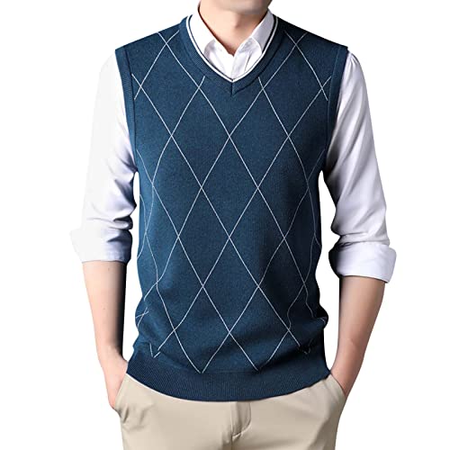 Duohropke West Herren Pullunder V-Ausschnitt Regular Fit Strickweste Ärmellose Winter Pulloverweste für Männer Business Duohropke West Herren Pullunder V-Ausschnitt Regular Fit Strickweste Ärmellose Winter Pulloverweste für Männer Business von Duohropke