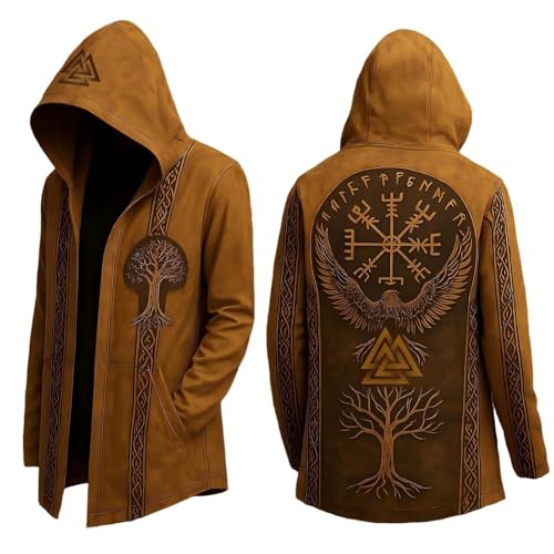 Duohropke Wikinger Kapuzenpulli Herren Mittellang Frühling Herbst Strickjacke Cosplay Kostüm Mit Kapuze 3D Gedruckt Cooler Mantel Biker Jacke Sweatshirt Sweatjacke Freizeitjacke Motorradjacke Duohropke Wikinger Kapuzenpulli Herren Mittellang Frühling Herbst Strickjacke Cosplay Kostüm Mit Kapuze 3D Gedruckt Cooler Mantel Biker Jacke Sweatshirt Sweatjacke Freizeitjacke Motorradjacke von Duohropke