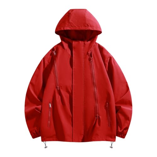 Duohropke Windjacke Herren Leicht, Dünn Sommer Sportlich Outdoor Fahrradjacke Regenjacke 4XL Elegant Wasserdicht Windbreaker Windjacke Faltbar Lang Große Größen Atmungsaktiv Sommerjacke von Duohropke