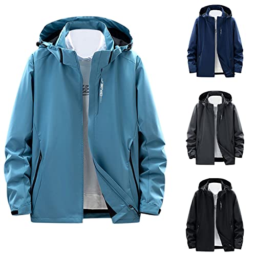 Regenjacke Herren Wasserdicht Atmungsaktiv 4xl Übergangsjacke Regenmantel mit Kapuze Fahrrad Sommerjacke Fahrradjacke Wasserdicht Atmungsaktiv Windjacke Outdoorjacke Gelb Motorrad Rain Jacket von Duohropke