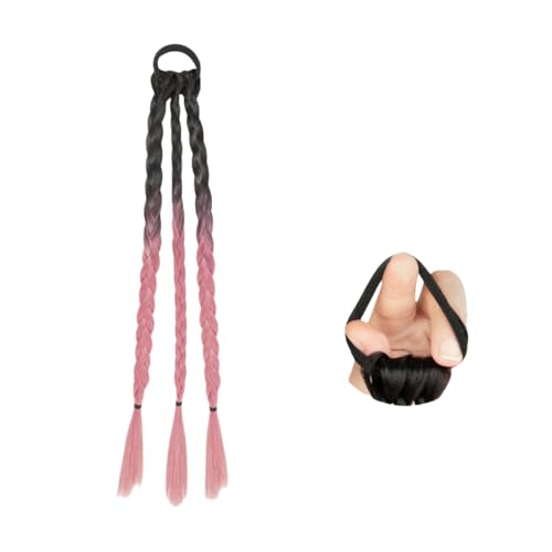 DuomaiJJ Kinder-Haarschmuck 2 Paare Boxer Braid Perücke Frauen Langes Haar Hoher Pferdeschwanz Süße Coole Schmutzige Zöpfe Farbe-rosa DuomaiJJ Kinder-Haarschmuck 2 Paare Boxer Braid Perücke Frauen Langes Haar Hoher Pferdeschwanz Süße Coole Schmutzige Zöpfe Farbe-rosa von DuomaiJJ