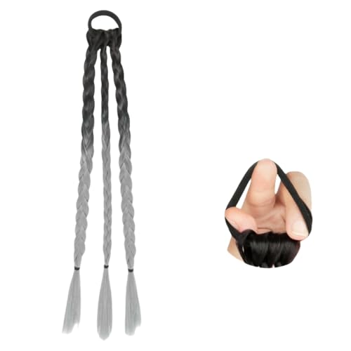 DuomaiJJ Kinder-Haarschmuck 2 Paare Boxer Braid Perücke Frauen Langes Haar Hoher Pferdeschwanz Süße Coole Schmutzige Zöpfe Farbe-weiß Grau DuomaiJJ Kinder-Haarschmuck 2 Paare Boxer Braid Perücke Frauen Langes Haar Hoher Pferdeschwanz Süße Coole Schmutzige Zöpfe Farbe-weiß Grau von DuomaiJJ