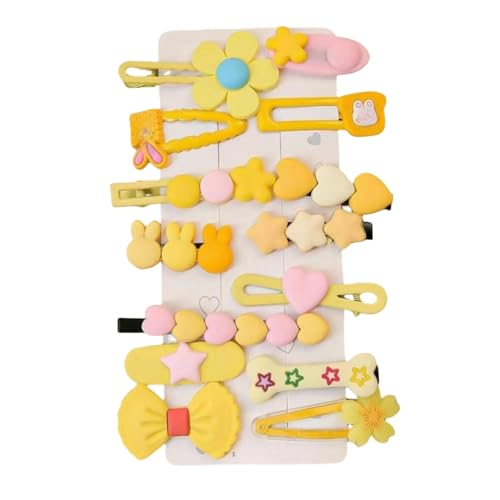 DuomaiJJ Kinder-Haarschmuck 3-pack-kinder Haarnadelhaarzubehör Set Cute Hairpin Girl's Kopfschmuck-gelb von DuomaiJJ