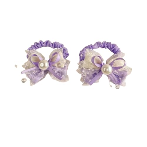 DuomaiJJ Kinder-Haarschmuck 4 Paar Bughaarband Kinderkopfschmuck Haarzubehör Mädchen Haarseile-lila von DuomaiJJ