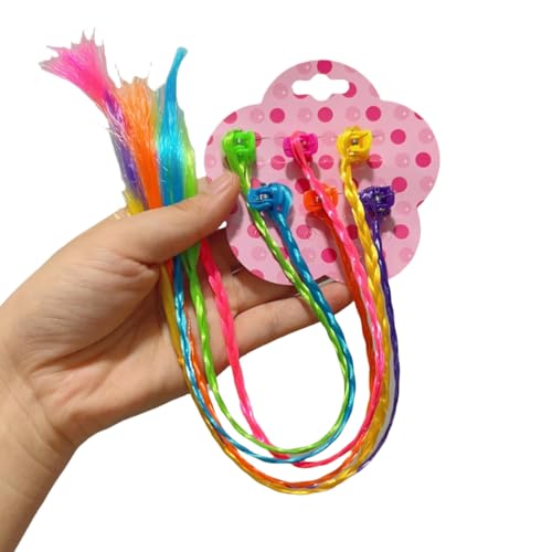 DuomaiJJ Kinder-Haarschmuck 5-pack Farbenfrohe Perücke Geflecht Kleiner Clip Kinder Haarnadel-farbe DuomaiJJ Kinder-Haarschmuck 5-pack Farbenfrohe Perücke Geflecht Kleiner Clip Kinder Haarnadel-farbe von DuomaiJJ