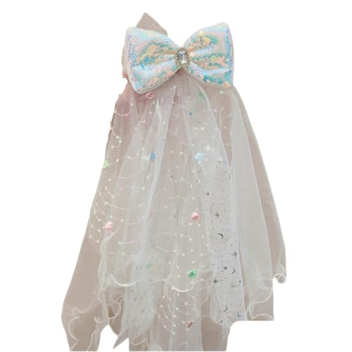 DuomaiJJ Kinder-Haarschmuck Bugschleier Girl's Luminous Hairpin Haarnadel Geburtstag Kopfschmuck-8 von DuomaiJJ