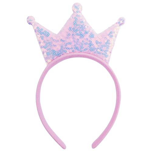 DuomaiJJ Kinder-Haarschmuck Pack Von 3 Kinderstirnband -pailletten Haarnadel Bunte Geburtstagsfeier Hair Accessoires Süßes Stirnband-hellviolett von DuomaiJJ
