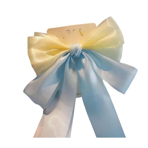 DuomaiJJ Kinder-Haarschmuck Pack Von 4 Kontrastfarben Ribbon Kopfschmutz-gelbblau von DuomaiJJ