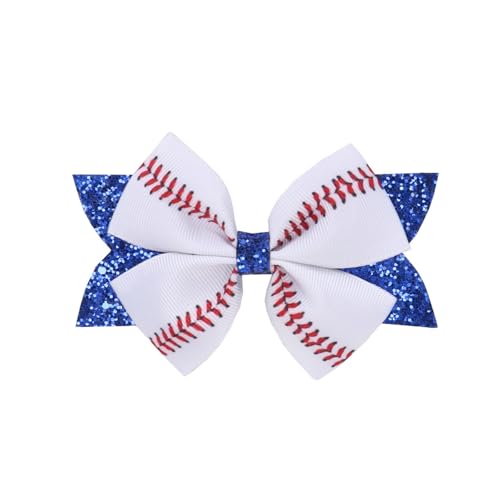 DuomaiJJ Kinder-Haarschmuck Pack Von 4 Sports Baseball Bogen Rippen Glitzer Trimm Haarclips-blau DuomaiJJ Kinder-Haarschmuck Pack Von 4 Sports Baseball Bogen Rippen Glitzer Trimm Haarclips-blau von DuomaiJJ