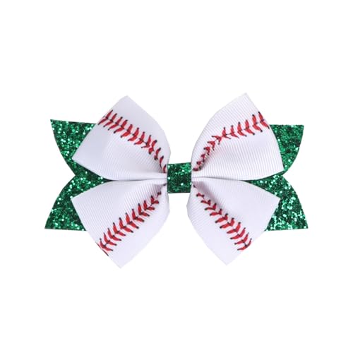 DuomaiJJ Kinder-Haarschmuck Pack Von 4 Sports Baseball Bogen Rippen Glitzer Trimm Haarclips-grün DuomaiJJ Kinder-Haarschmuck Pack Von 4 Sports Baseball Bogen Rippen Glitzer Trimm Haarclips-grün von DuomaiJJ