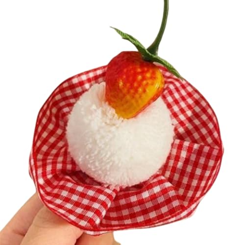 DuomaiJJ Kinder-Haarschmuck Pack Von 6 Birthday Cherry Velvet Kleine Haarnadel Für Mädchen Mit Side Pons Clip Süßer Kopfschmuck-3 von DuomaiJJ