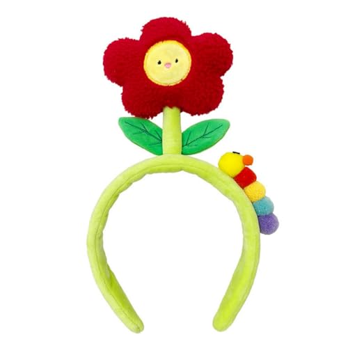DuomaiJJ Kinder-Haarschmuck Packung Mit 3 Raupenblume Süßes Stirnband Grüne Haarnadelkopfschmuck-rot DuomaiJJ Kinder-Haarschmuck Packung Mit 3 Raupenblume Süßes Stirnband Grüne Haarnadelkopfschmuck-rot von DuomaiJJ