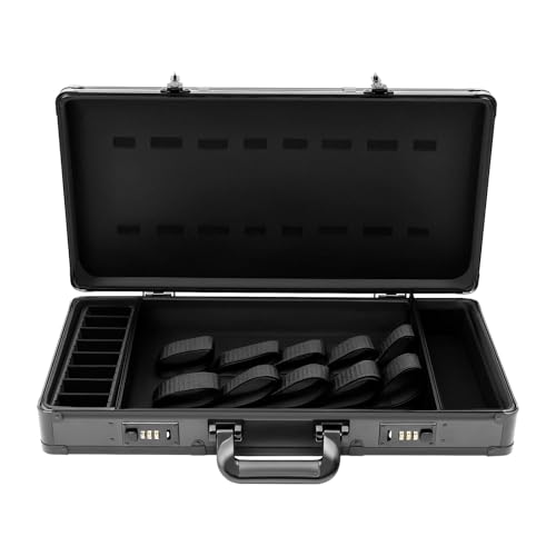 Professionelle Barber Case, Tragbarer Friseur Koffer mit Sicheres Passwortschloss, Friseursalon Stylist Werkzeugkoffer Organizer Box, Schwarz von Duoruameng