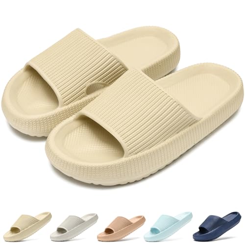 Duovodu Kinder Badelatschen Jungen Mädchen EVA Badeschlappen Weiche Dicke Sohle Wolken Schlappen Rutschfest Dusch Badeschuhe Sommer Strand Pool Rutsche Sandalen von Duovodu