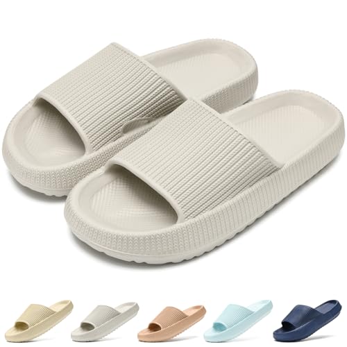 Duovodu Kinder Badelatschen Jungen Mädchen EVA Badeschlappen Weiche Dicke Sohle Wolken Schlappen Rutschfest Dusch Badeschuhe Sommer Strand Pool Rutsche Sandalen von Duovodu