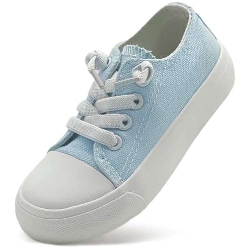 Duovodu Kinder Turnschuhe Jungen Segeltuchschuhe Mädchen Canvas Sneaker Unisex Freizeitschuhe Klassische Verstellbare Riemen Sportschuhe von Duovodu