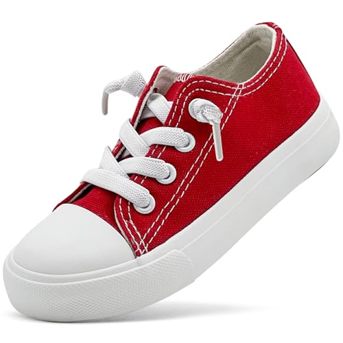 Duovodu Kinder Turnschuhe Jungen Segeltuchschuhe Mädchen Canvas Sneaker Unisex Freizeitschuhe Klassische Verstellbare Riemen Sportschuhe von Duovodu