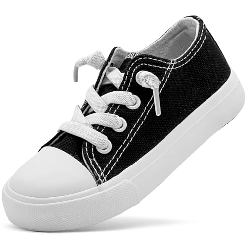 Duovodu Kinder Turnschuhe Jungen Segeltuchschuhe Mädchen Canvas Sneaker Unisex Freizeitschuhe Klassische Verstellbare Riemen Sportschuhe von Duovodu