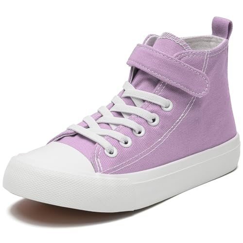 Duovodu Kinder Turnschuhe Mädchen High-Top Segeltuchschuhe Sneakers Jungen Klassische verstellbare Riemen Walking Canvas Sportschuhe von Duovodu