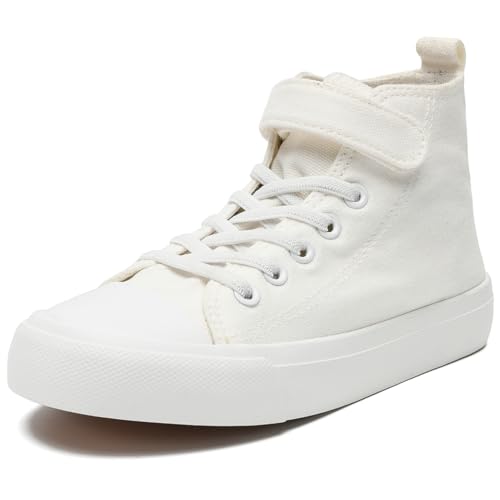 Duovodu Kinder Turnschuhe Mädchen High-Top Segeltuchschuhe Sneakers Jungen Klassische verstellbare Riemen Walking Canvas Sportschuhe von Duovodu