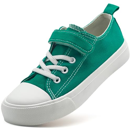 Duovodu Kinder Turnschuhe Mädchen Segeltuchschuhe Jungen Canvas Sneaker lässig leichte Schuhe mit Verstellbare Riemen von Duovodu