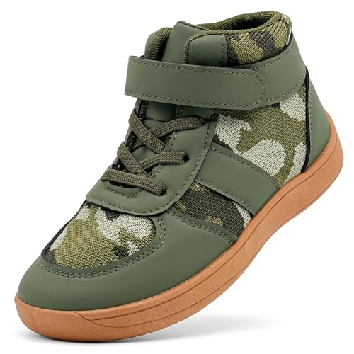 Duovodu Kinder Wanderschuhe Jungen Trekking Wanderstiefel Mädchen High Top Turnschuhe Outdoor rutschfest Winterstiefel Mit Klettverschluss Komfort Sportschuhe Walking Schuhe von Duovodu