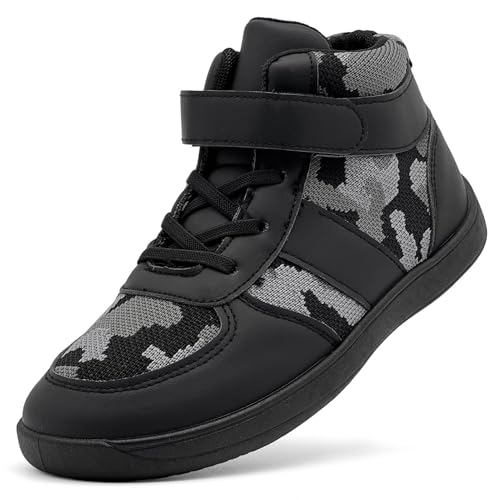 Duovodu Kinder Wanderschuhe Jungen Trekking Wanderstiefel Mädchen High Top Turnschuhe Outdoor rutschfest Winterstiefel Mit Klettverschluss Komfort Sportschuhe Walking Schuhe von Duovodu