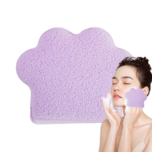 Duqulle Gesicht Peelende, Make -up -Entferner- Katzenpfoten Make -up -Entferner trockener Tücher,Manuelle vergrößerte Schrubbenpolster Kosmetische Handtücher für die Reise von Duqulle