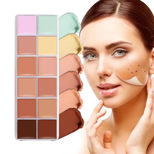 Professionelle Make-up-Farbkorrektur-Palette, Farb-Concealer-Make-up-Palette, 12 Cremige, Verblendbare Farbtöne, Verblendbares Abdeck-Make-up Für Jugendliche Teenager Mädchen Familie Kollegen Professionelle Make-up-Farbkorrektur-Palette, Farb-Concealer-Make-up-Palette, 12 Cremige, Verblendbare Farbtöne, Verblendbares Abdeck-Make-up Für Jugendliche Teenager Mädchen Familie Kollegen von Duqulle
